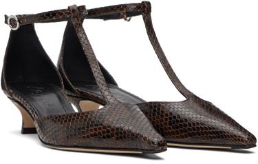 Starostlivosť o obuv Aeyde Aeyde Liz T-Bar Kitten Heels Hnedá | A11-PU0596006003-225, 3