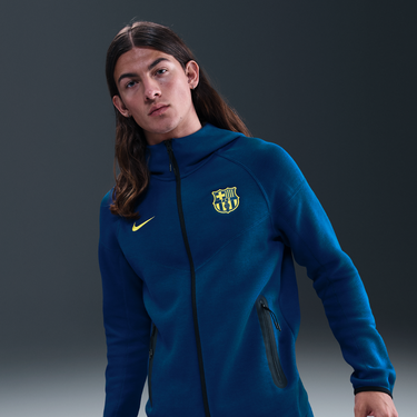 Bunda Nike F.C. Barcelona Tech Windrunner Fourth Football Fleece Full-Zip Jacket - Cotton/Polyester Modrá | FZ1274-432, 0