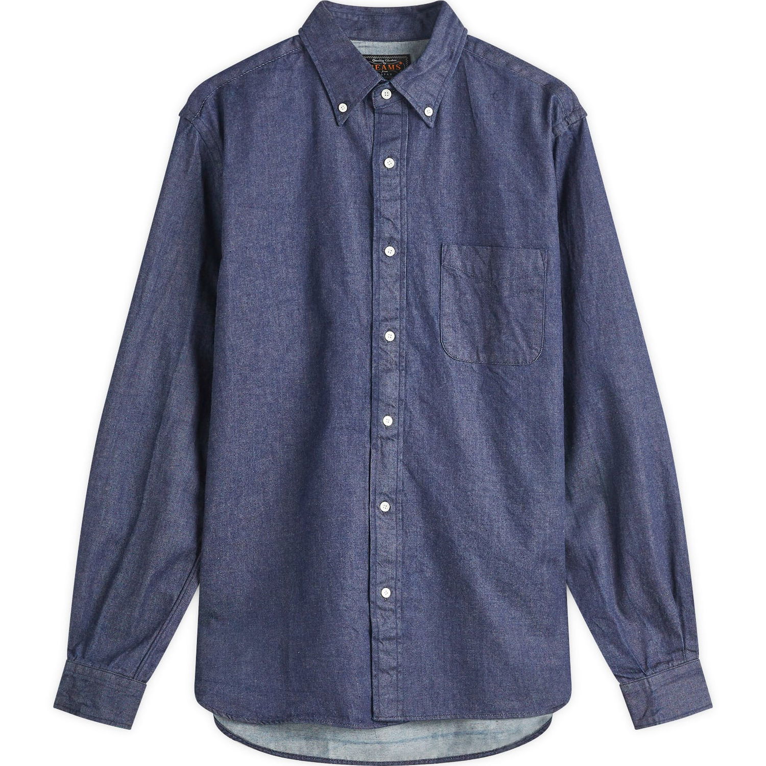 Košeľa BEAMS Beams Plus Button Down Denim Shirt, Size Large Modrá | 3811-0248-139-78, 1