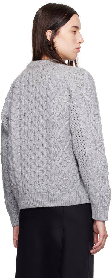 Sveter Loulou de Saison Loulou de Saison Secas Cable Knit Sweater Šedá | SECAS, 2