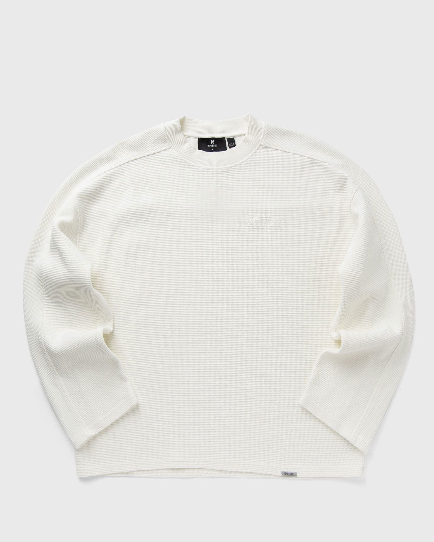 Tričko Represent Clo Waffle Long Sleeve T-Shirt Biela | MLM41209-72, 1