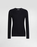 Dolce & Gabbana Silk and Cotton Ribbed Pullover Sweater
