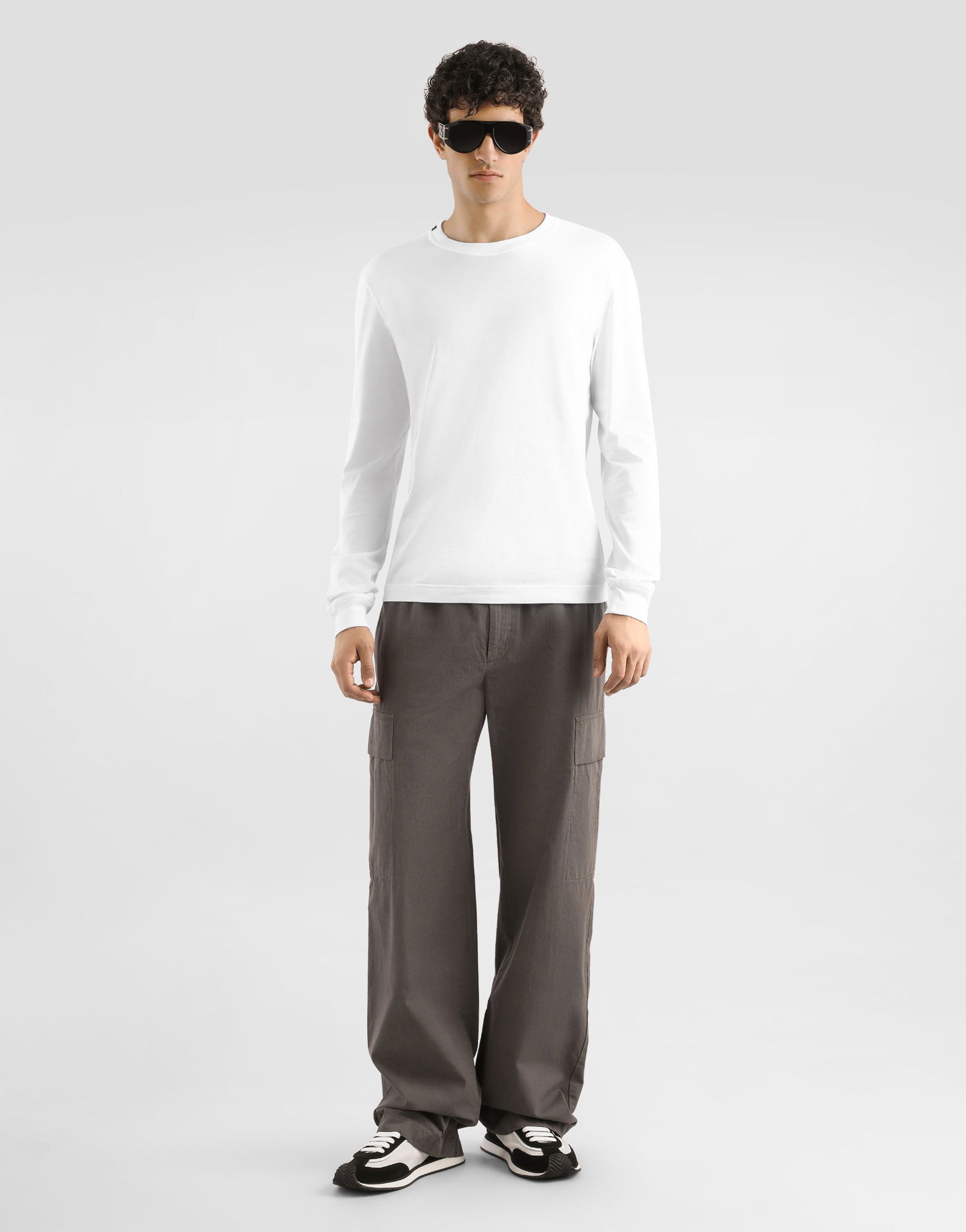 Tričko Dolce & Gabbana Dolce & Gabbana Long Sleeve Cotton T-Shirt Biela | G8SX5TFU7EQW0800, 1