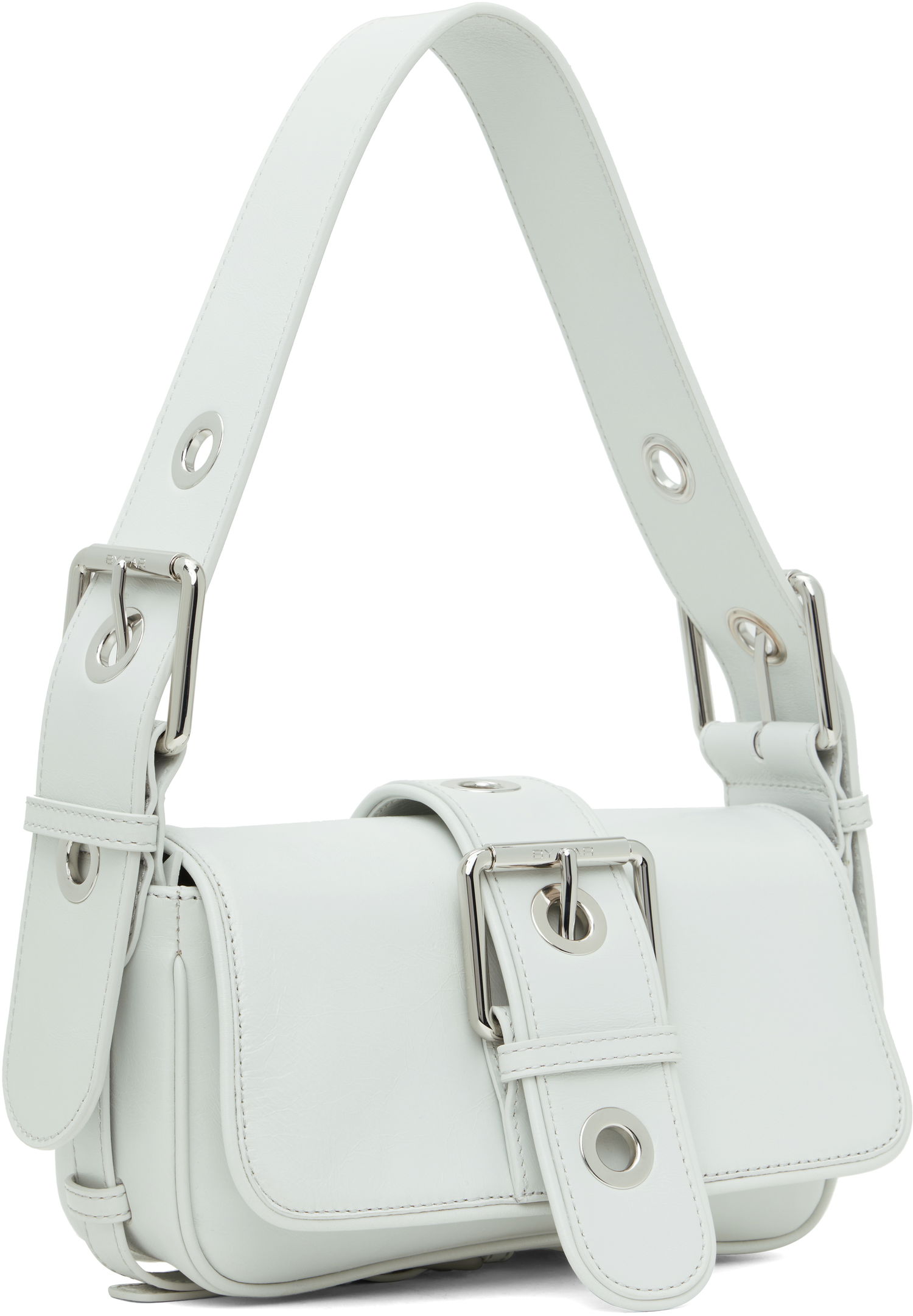 Taška cez rameno BY FAR BY FAR Eloise Creased Leather Shoulder Bag Biela | MWBSB015CL034WH025PL, 1