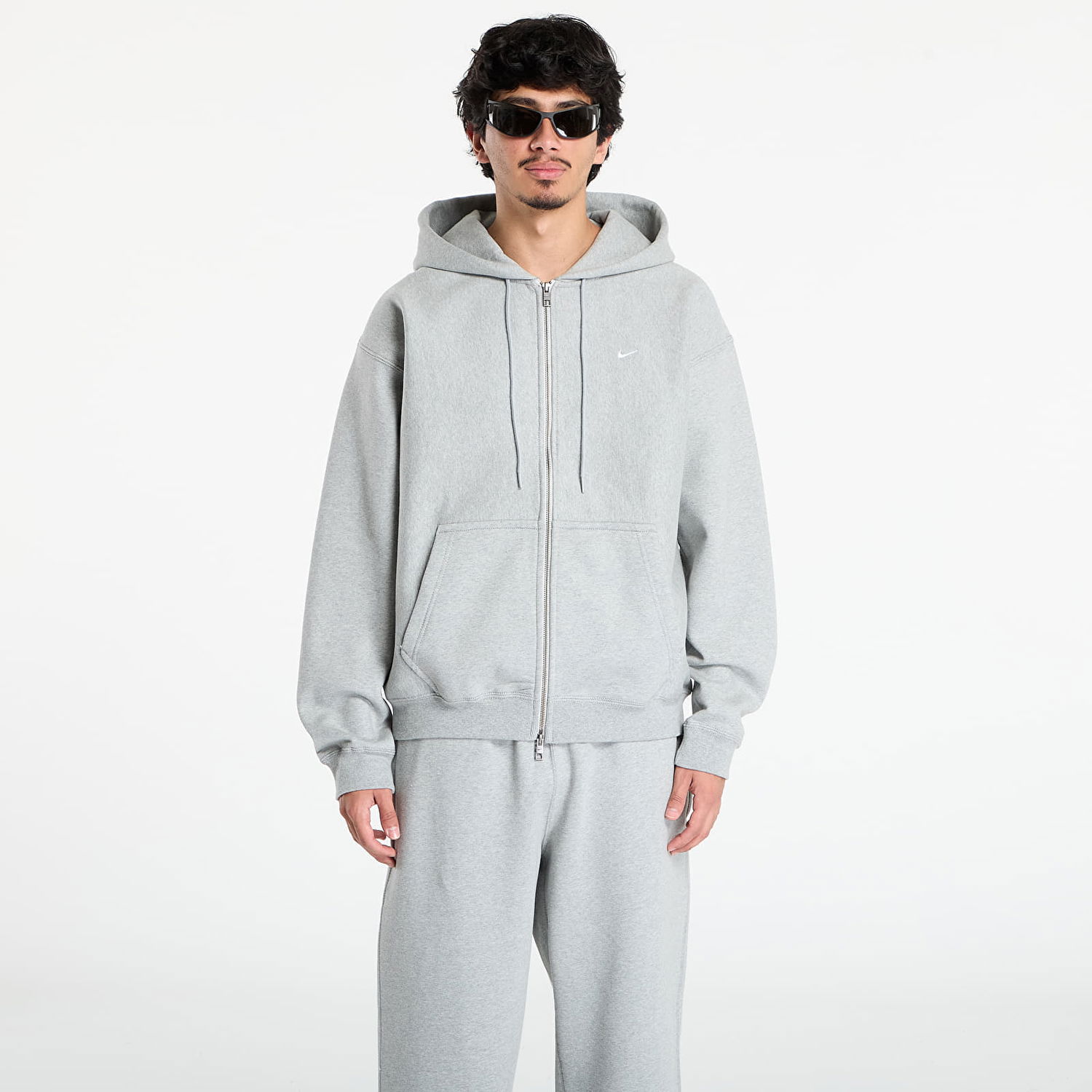 Mikina Nike Solo Swoosh Full-Zip Fleece Hoodie Šedá | HV1084-063, 0