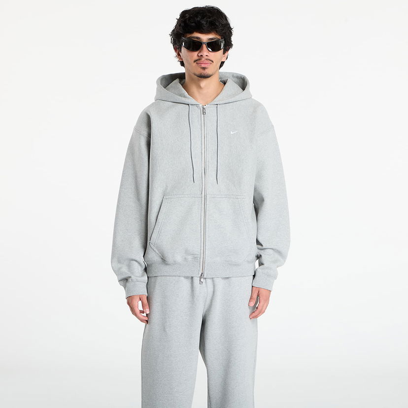 Mikina Nike Solo Swoosh Full-Zip Fleece Hoodie Šedá | HV1084-063