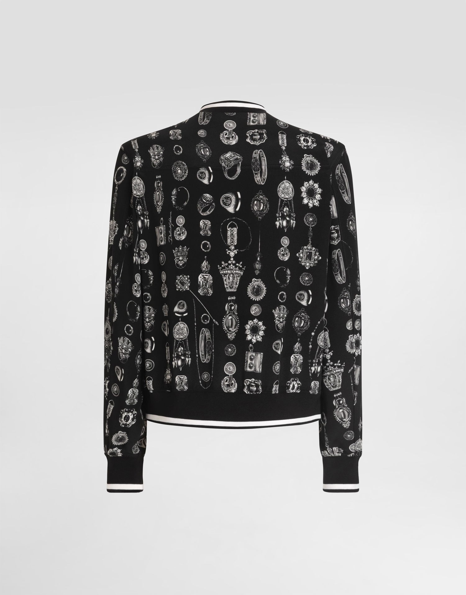 Bomber bunda Dolce & Gabbana Jewel-print Marocain Crêpe Jacket Čierna | G9BLMTIS1ZWHH5QP, 1
