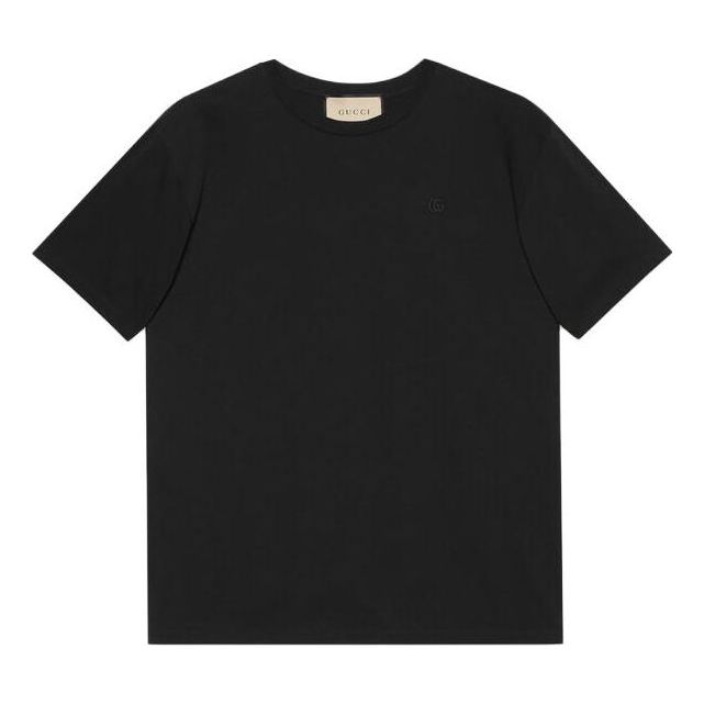 Tričko Gucci Jersey T-Shirt With Double G Čierna | 548334-XJEJF-1043, 0
