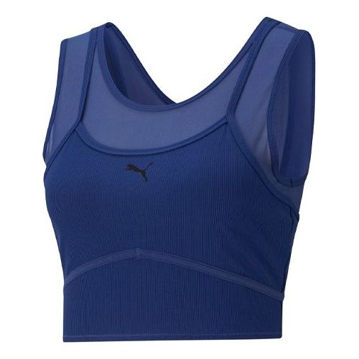 Podprsenka Puma Studio Layered Crop Top Modrá | 520223-12, 0