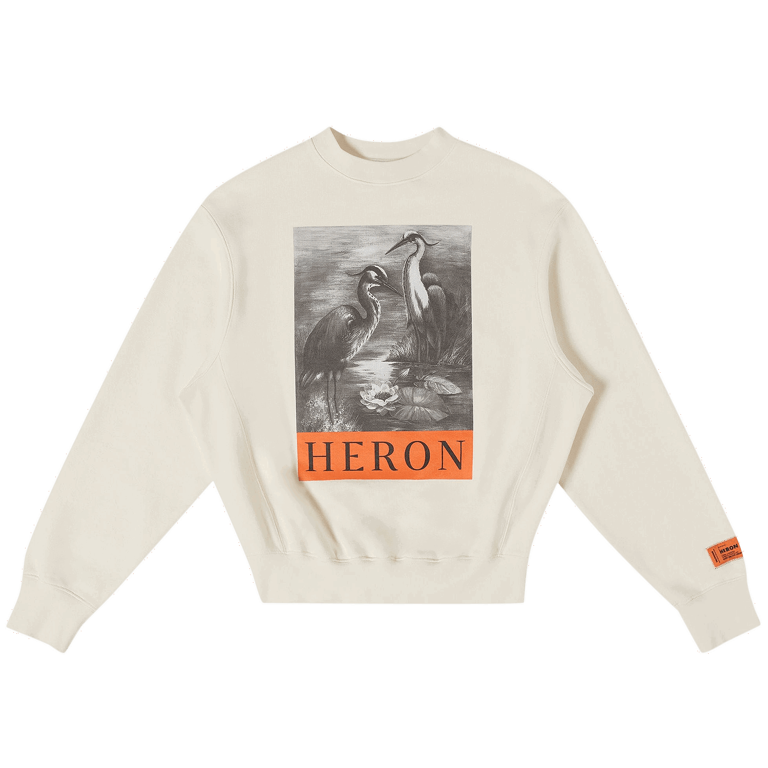 Sveter HERON PRESTON NF Heron Crewneck Biela | HWBA014C99JER0030110, 0