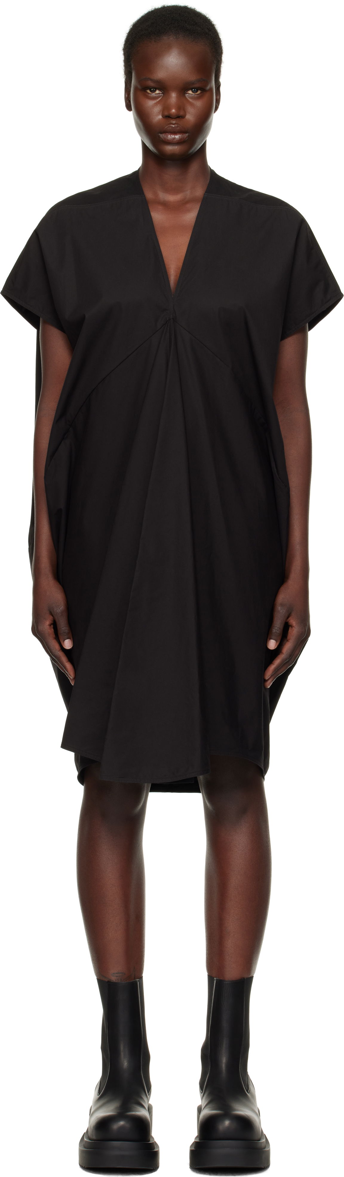 Šaty Rick Owens Rick Owens Hollywood Tommykite V Minidress Čierna | RP01E7556 P, 0