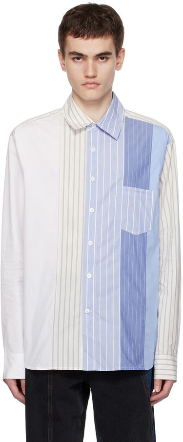 Košeľa Feng Chen Wang Feng Chen Wang Paneled Shirt Modrá | FMF16SR03, 0