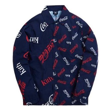 Bunda KITH KITH x Coca-Cola x Mitchell & Ness Coaches Jacket Modrá | MNBFJKKM19024-BLUE