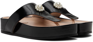 Šaty Simone Rocha Simone Rocha Pearl Thong Platform Sandals Čierna | SLD47D 0740, 3