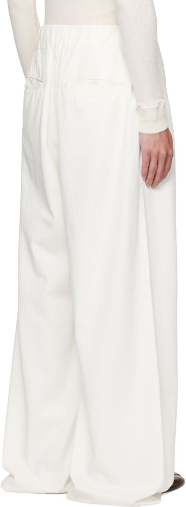 Nohavice a džínsy Dries Van Noten Dries Van Noten Drawstring Wide-Leg Pants Biela | 252-020926-2382, 2