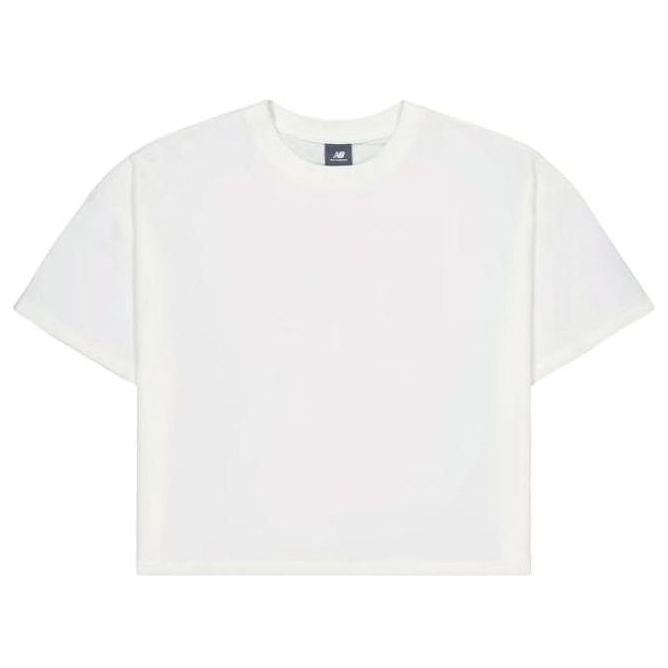 Tričko New Balance Cotton Cropped T-Shirt Biela | AWT31573-SST