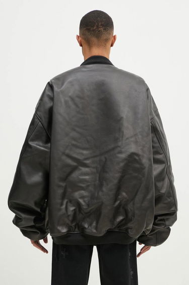 Bomber bunda VETEMENTS VETEMENTS Oversized Leather Bomber Jacket Čierna | UA66JA200B, 4