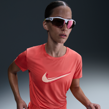 Slnečné okuliare Nike Dri-FIT One Swoosh Short-Sleeve Running Top Biela | HJ2204-814, 2