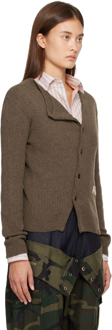 Sveter Andersson Bell Hand Stitched Basic Cardigan Hnedá | atb1400w, 1