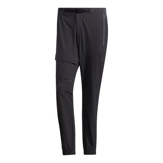 Cargo nohavice adidas Originals Belt JG Outdoor Pants Čierna | GN7341