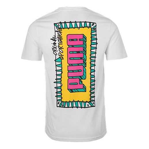 Tričko Puma Loose Fit T-Shirt with Back Graphic Print Biela | 579124-02, 0