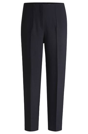 Nohavice BOSS Relaxed Fit Stretch Trousers Navy | 50511953