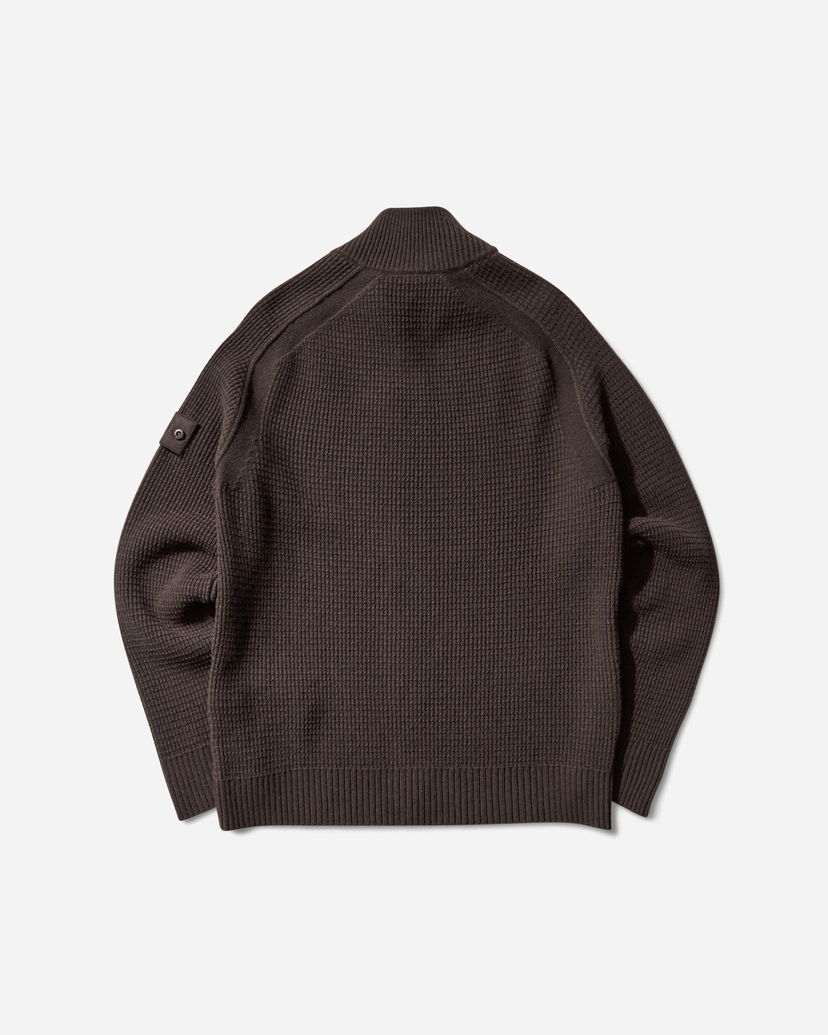Sveter Stone Island Geelong Wool Zip-Up Cardigan Hnedá | K2S15-5100083-S00FG V0070
