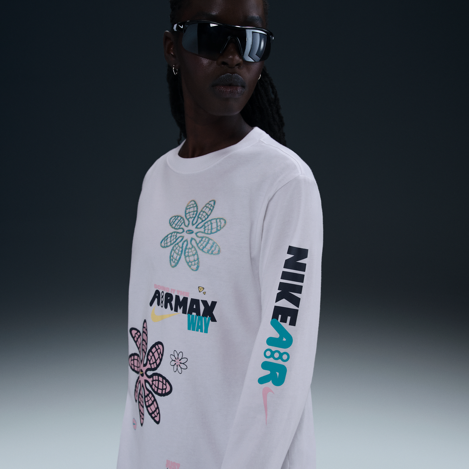 Tričko Nike Nike Sportswear Long Sleeve Graphic T-Shirt Biela | HF9529-100, 0