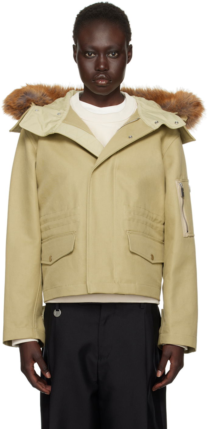 Parka Burberry Burberry Short Faux-Fur Trim Jacket Béžová | 8095254, 0