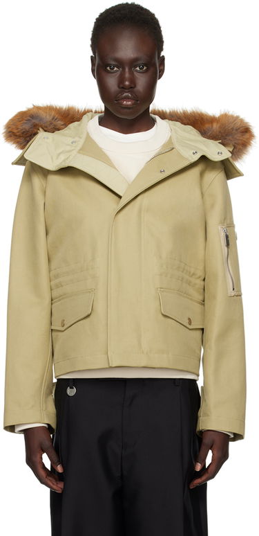 Parka Burberry Burberry Short Faux-Fur Trim Jacket Béžová | 8095254, 0