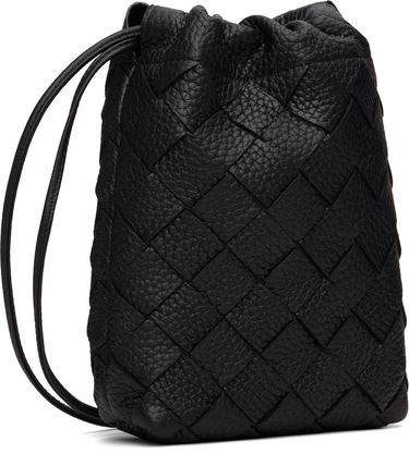 Peňaženka Bottega Veneta Bottega Veneta Vertical Woven Leather Pouch Čierna | 838786V5I538803, 2