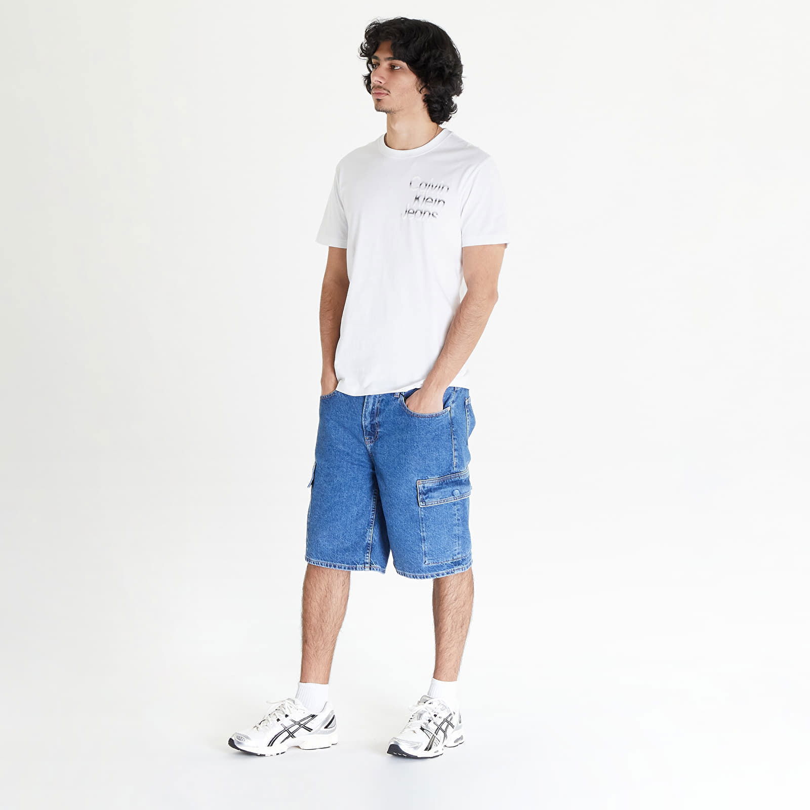 Jeans Diffused Stacked Short Sleeve