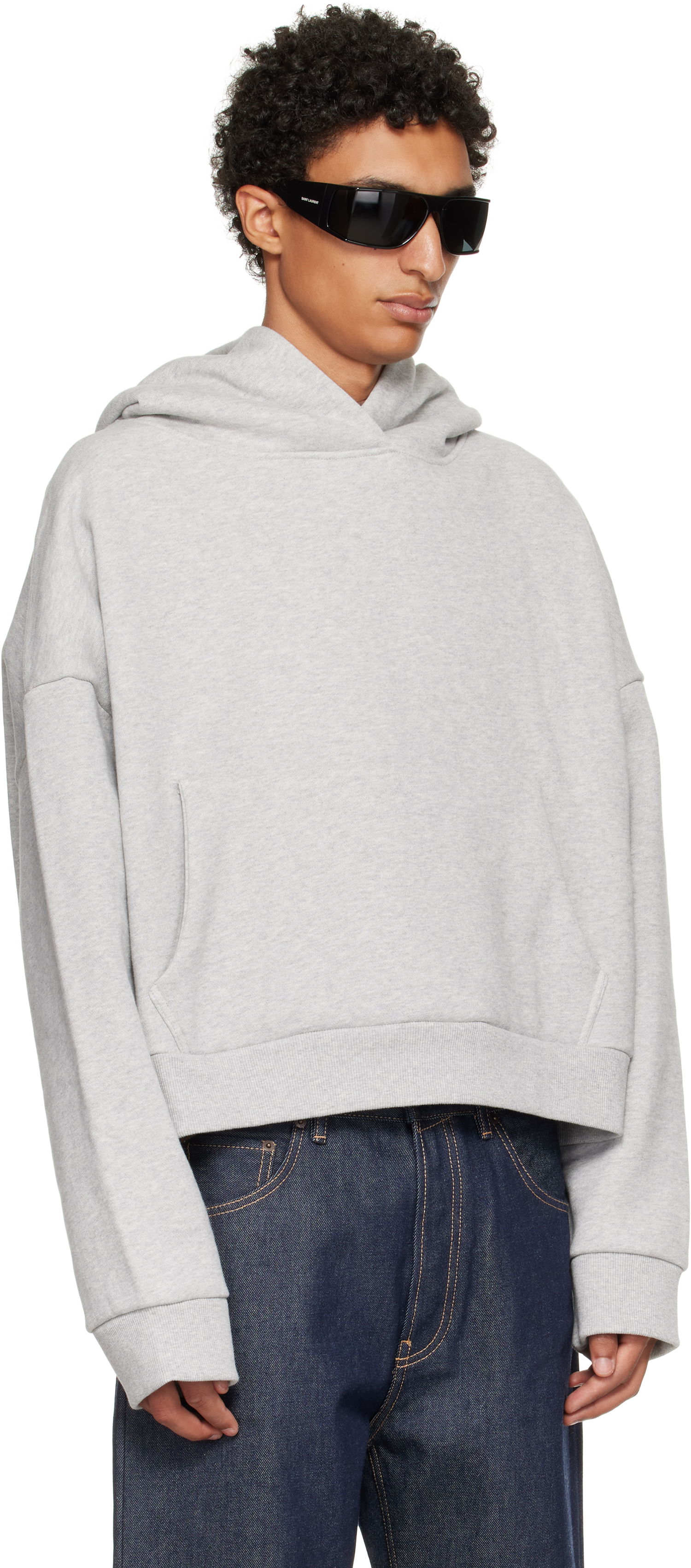 Mikina Entire Studios Entire Studios Heavy Cropped Hoodie Šedá | ES2125SI, 1