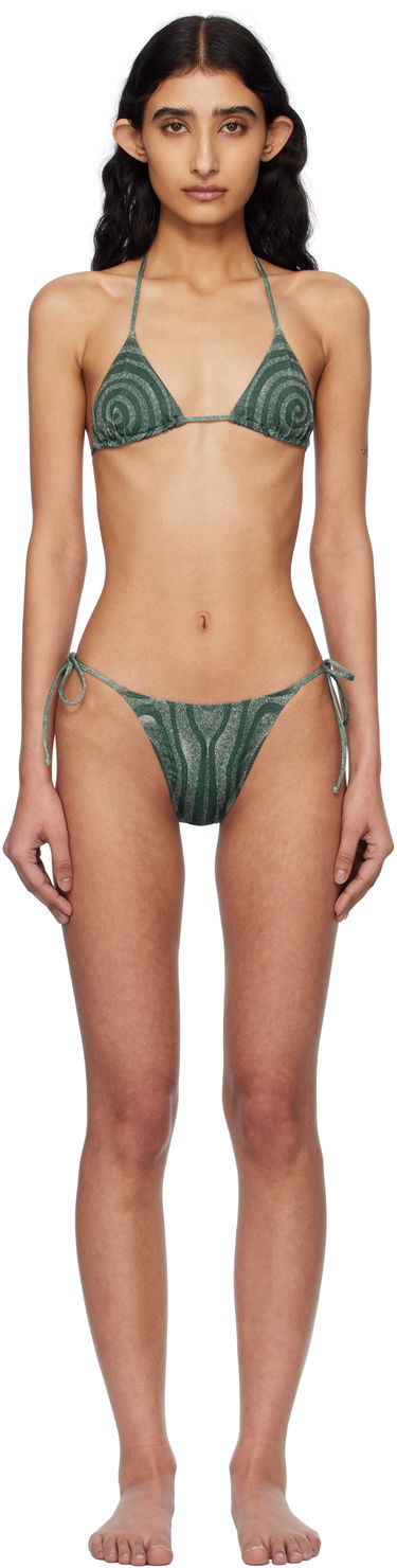 Plavky Jean Paul Gaultier Jean Paul Gaultier 'The Spirale' Bikini Zelené | 25/34-F-BS024-J587-0351, 0