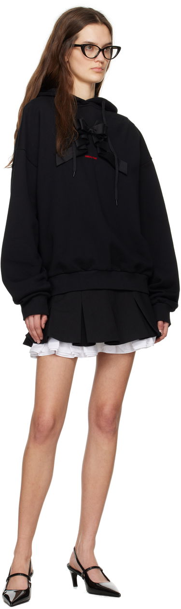 Mikina SHUSHU/TONG SHUSHU/TONG 3D Bow Loose Fit Hoodie Čierna | FSDDTO16 XGM360, 3
