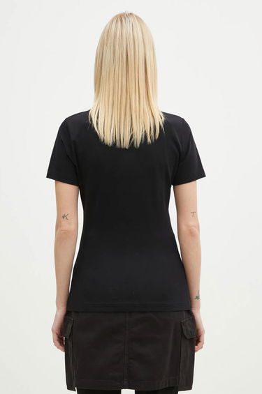 Tričko VETEMENTS VETEMENTS Embroidered Logo Fitted T-Shirt Čierna | WA66TR630B, 2