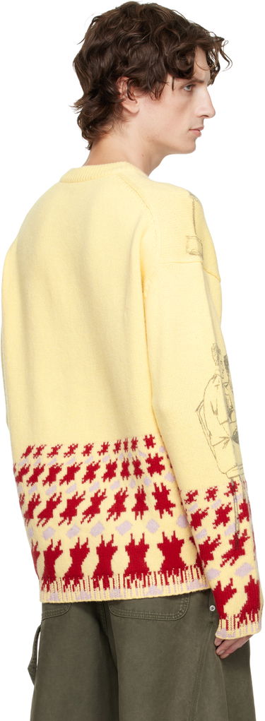 Sveter JW Anderson Jacquard Knit People Graphic with Abstract Motif Sweater Rôznofarebný | KW1439-YN0373, 2