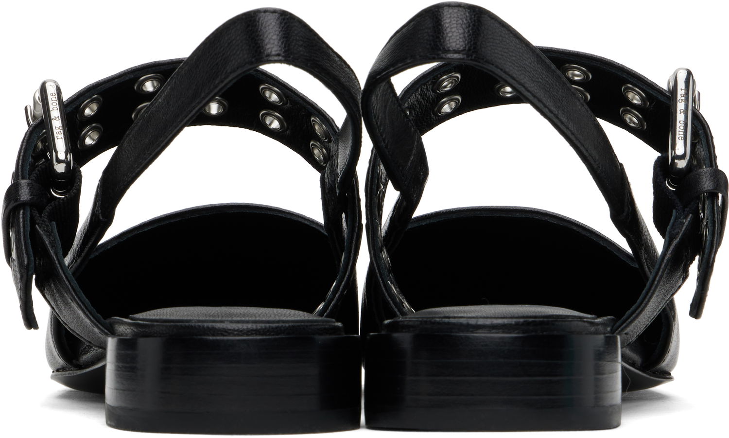 Oblečenie rag & bone Rag & Bone Astra Leather Slingback Slippers Čierna | WFF24SF002TB2, 1