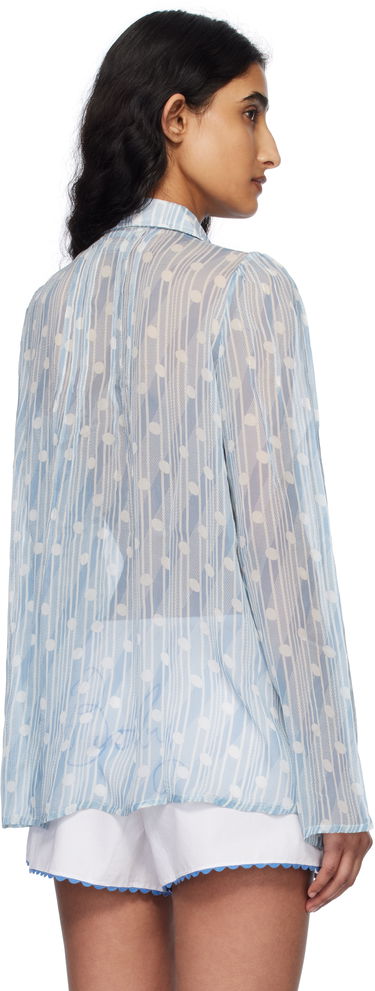 Košeľa Bode Bode Meridian Print Blouse Modrá | WRS25SH031, 2