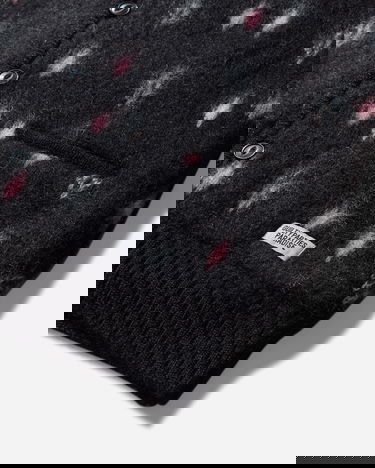 Sveter WACKO MARIA Diamond Pattern Heavy Mohair Cardigan Čierna | 24FW-WMK-KN20 BLACK, 4