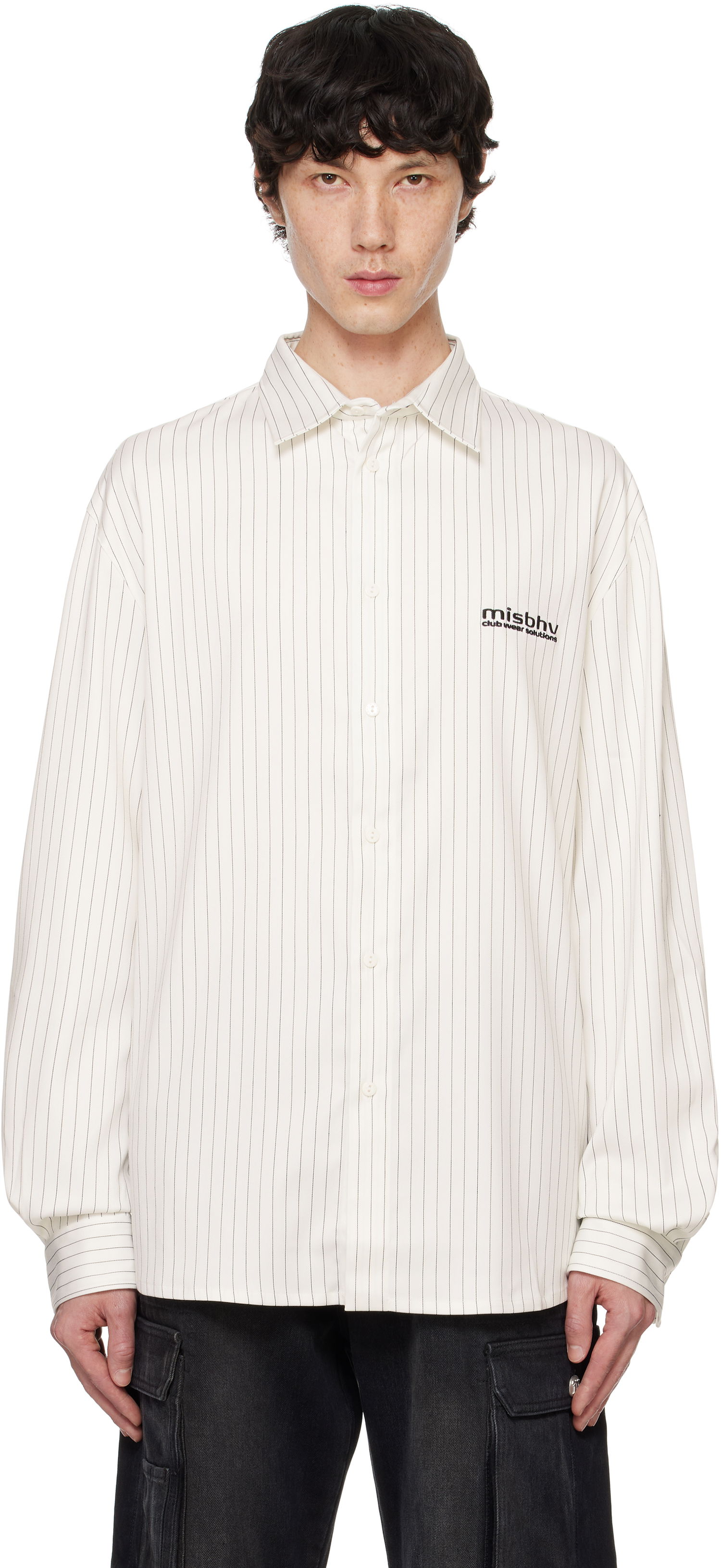Košeľa MISBHV Pinstripe Shirt Biela | 241M132, 0