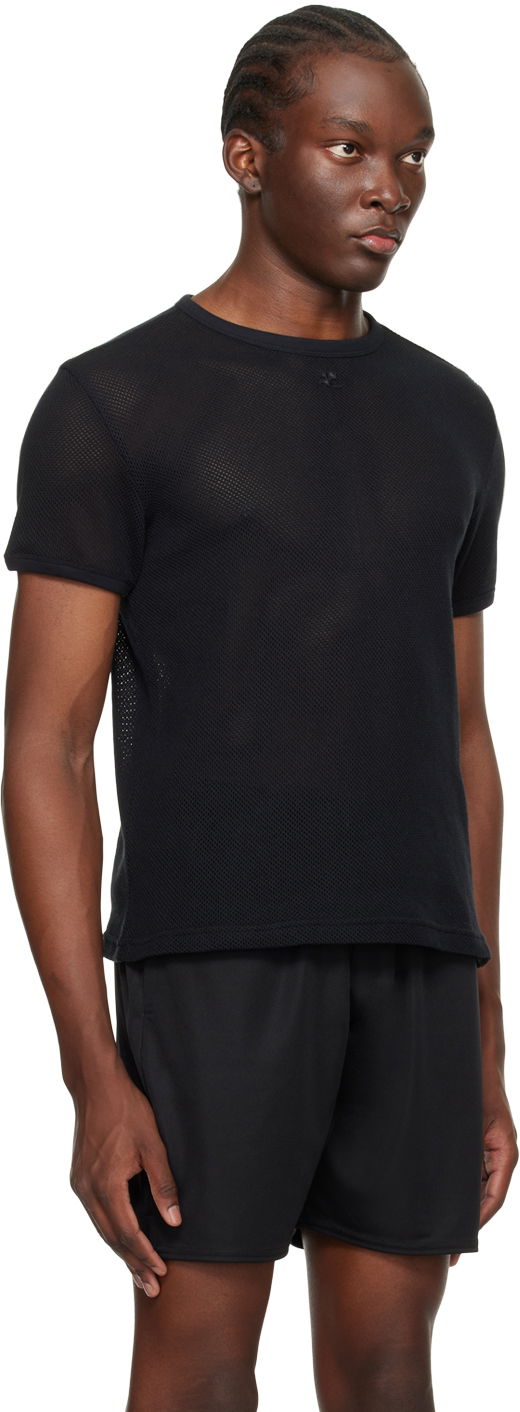 Tričko Courrèges Semi-Sheer T-Shirt Čierna | 124JTS123JS0069, 1