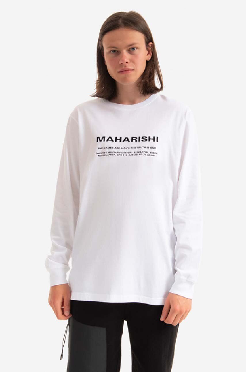 Tričko Maharishi Miltype Embroidered L/S T-Shirt Biela | 9754.WHITE, 0