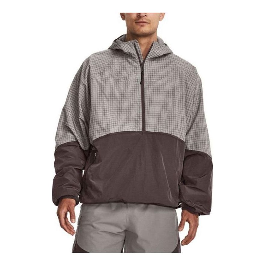 Vetrovka Under Armour RUSH Woven Half-Zip Hooded Top Hnedá | 1379678-294, 0