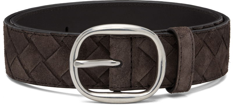 Opasok Bottega Veneta Bottega Veneta Intrecciato Suede Belt Hnedá | 837520V1QE12145