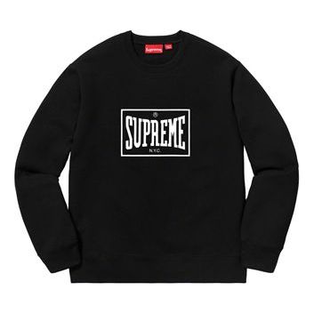 Mikina Supreme Supreme Warm Up Crewneck Sweatshirt Čierna | SUP-SS19-416, 0