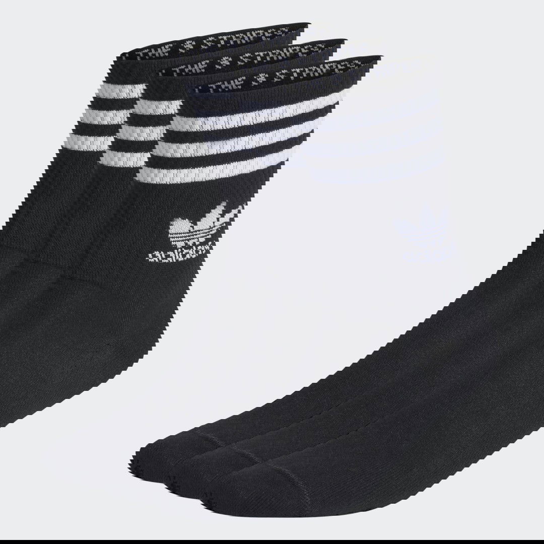 Ponožky adidas Originals Mid Cut Crew Socks – 3 pack Čierna | IL5022, 1