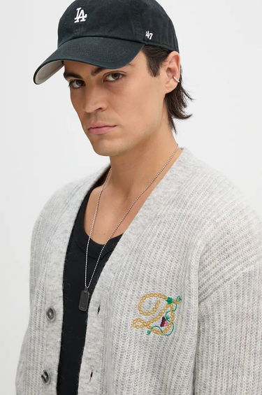 Sveter Drôle de Monsieur Wool Cardigan Šedá | E.CA130.PA021.GY, 3