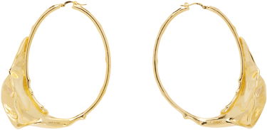 Náušnice CHLOÉ 'The Chloé Flower Soul' Sculptural Hoop Earrings Metalická | CH26SJE18PIN, 0