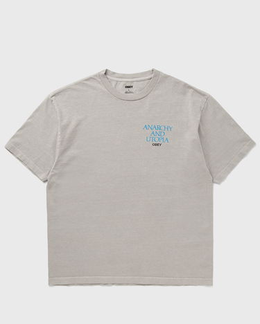 Tričko OBEY Obey Anarchy & Utopia T-Shirt Šedá | 167924098-SIG, 1